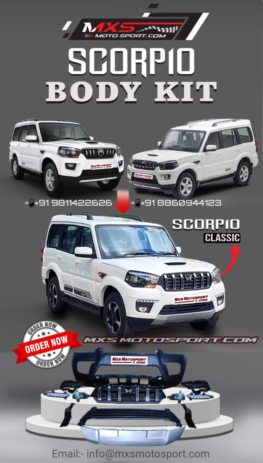 MXS4173 Mahindra Scorpio Classic Body Kit