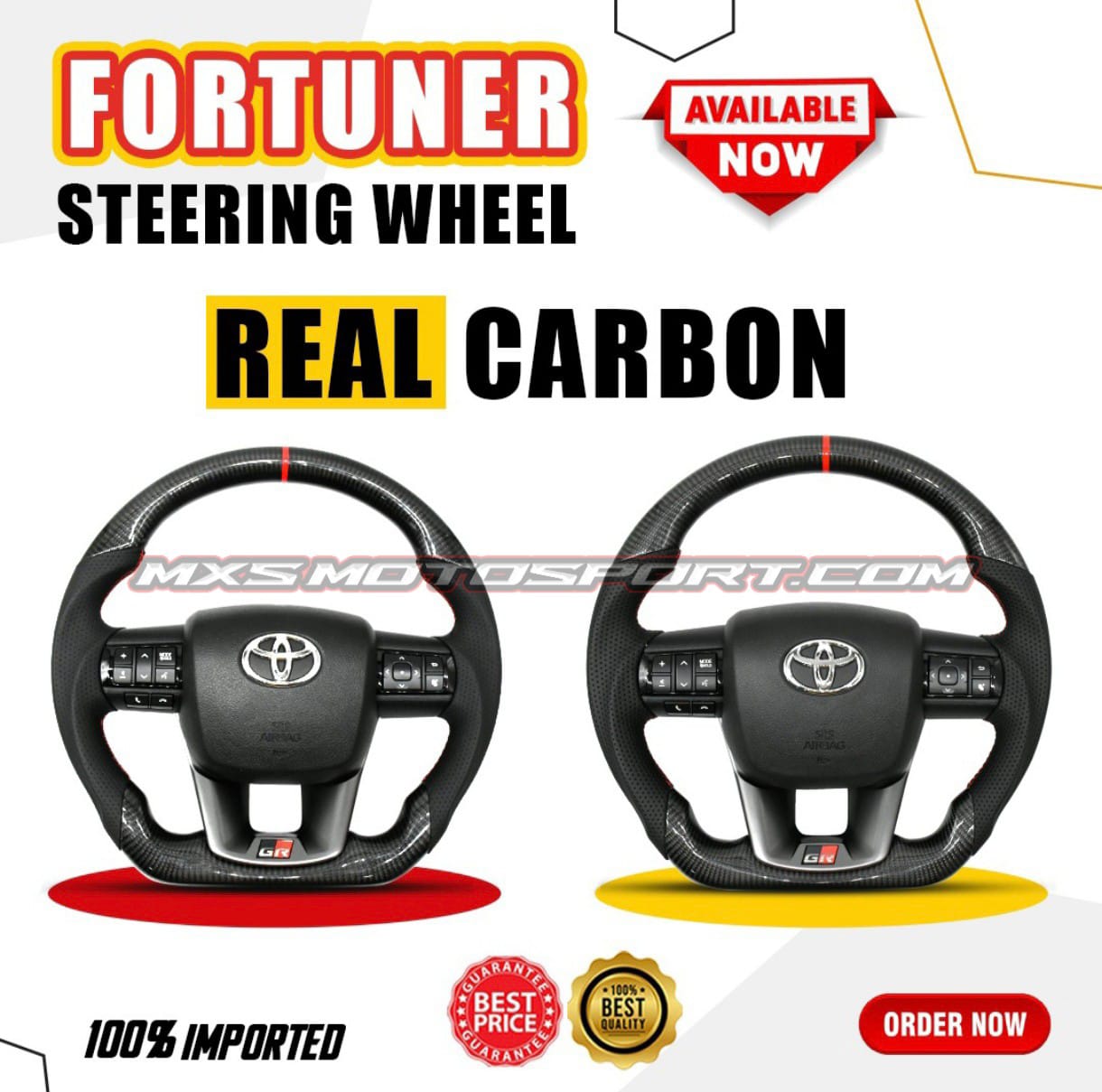 MXS4217 GR Carbon Fiber Steering For Toyota Fortuner