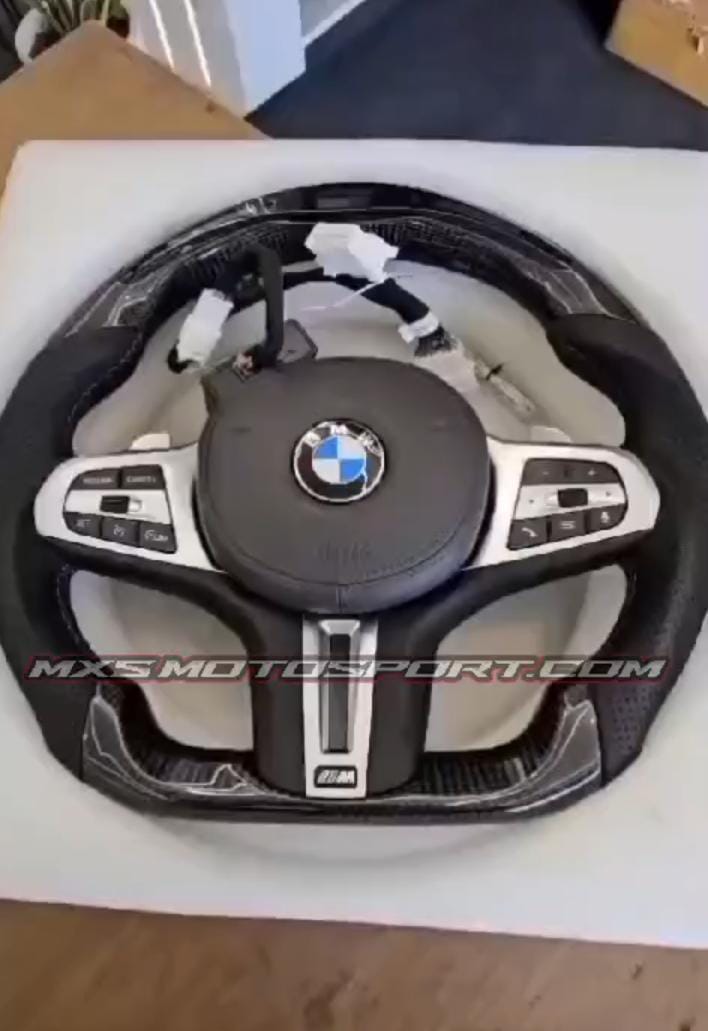 MXS4230 Carbon Fiber Steering Wheel with RPM LED Display For BMW X5