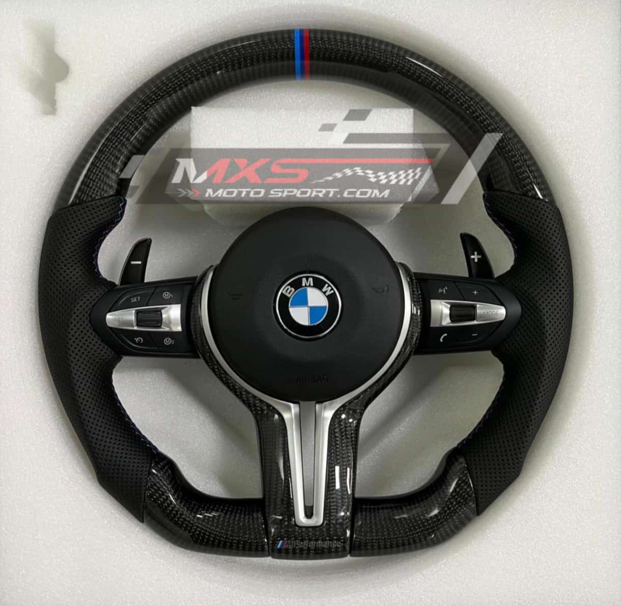 MXS4257 Carbon Fiber Steering Wheel For BMW 5 Series / 3 Series with LED Digital Display