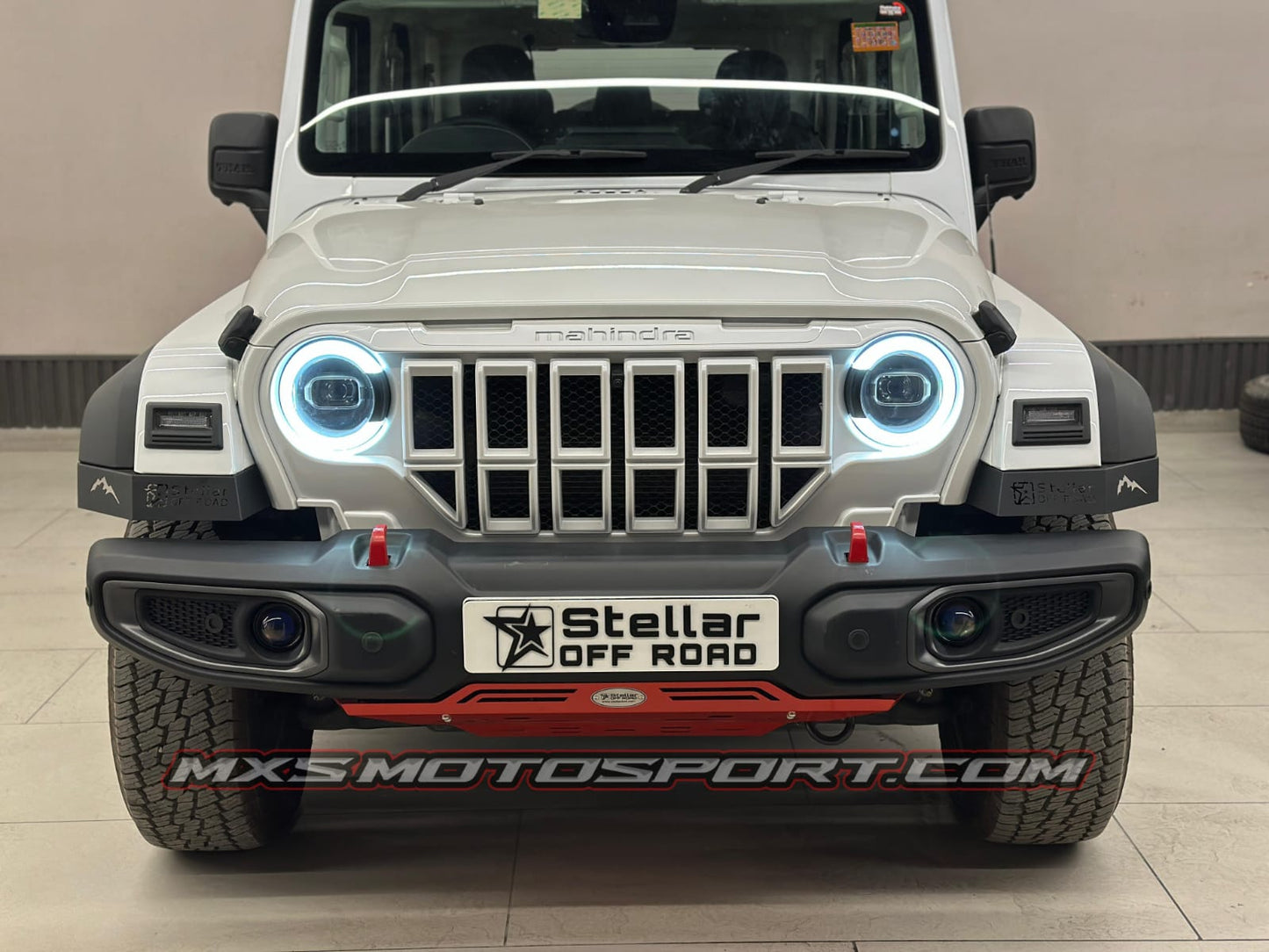 MXS4287 Stellar OFF-Road Bumper Mahindra Thar ROXX ABS Imported With Front Metal Under Body Protection