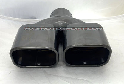 MXS4291 Dual Exhaust Muffler Tip For Car with Black Chrome Finish L2003