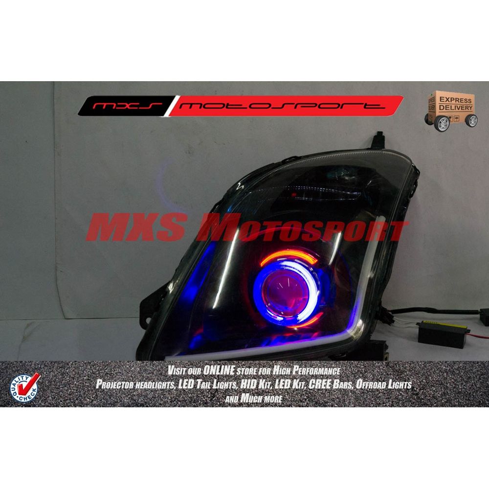 MXSHL175 Shark Eye Projector Headlight With DRL System Maruti Suzuki Swift