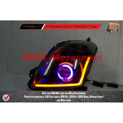 MXSHL175 Shark Eye Projector Headlight With DRL System Maruti Suzuki Swift