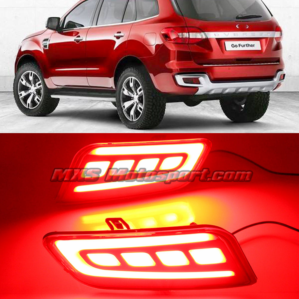 MXSTL138 Ford Endeavour Everest Rear Bumper Reflector DRL LED Tail Lights