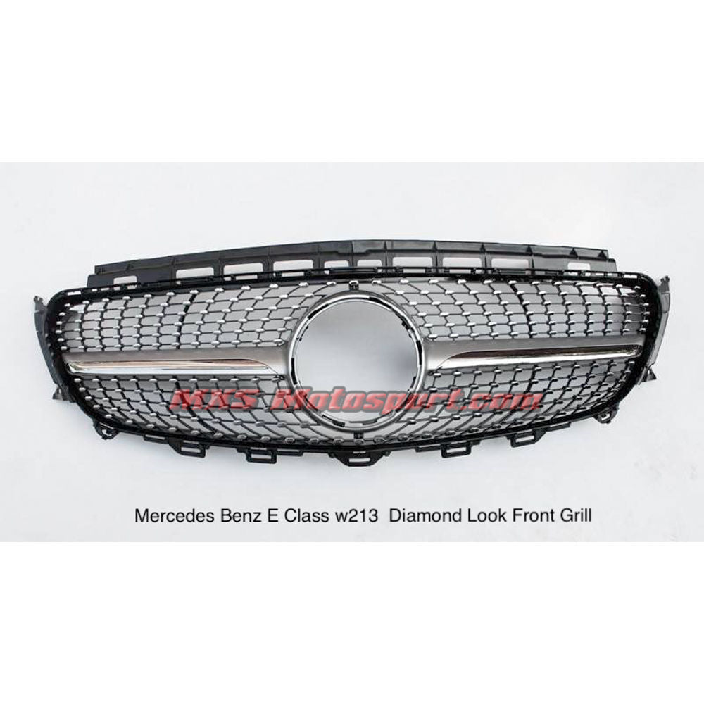 MXS2658 Mercedes Benz New E Class W213 Diamond Look Front Grill 2016 Silver