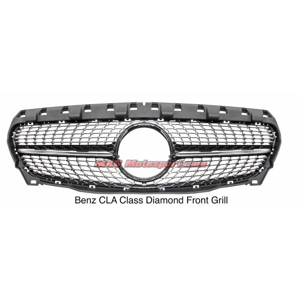 MXS2659 Mercedes Benz W117 CLA Class Diamond Look Front Grill 2013-2015 Black