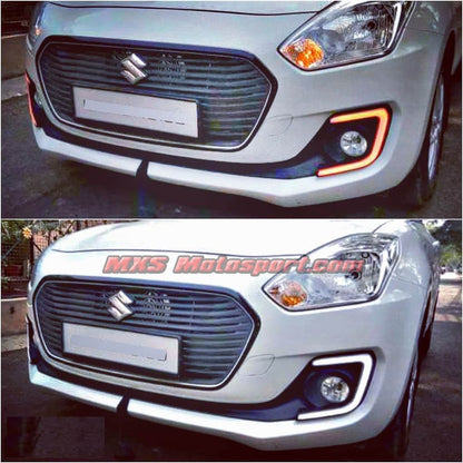 MXS2663 Maruti Suzuki Swift LED Daytime Fog Lamps With Turn Signal Mode New Version