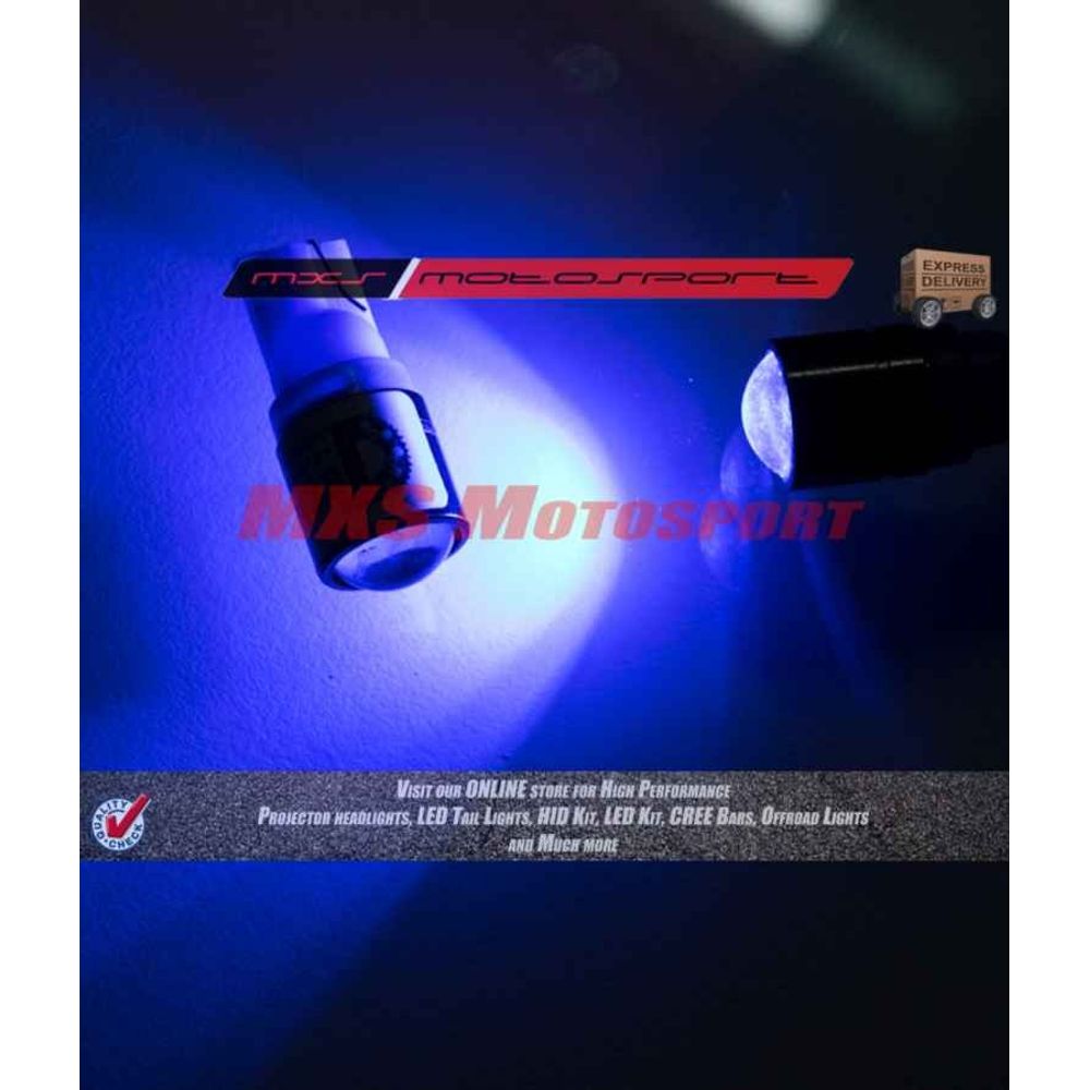 Tech Hardy T10 CREE LED Projector Parking Bulbs Long Range UV Blue Color For Maruti Suzuki A Star Set of 2