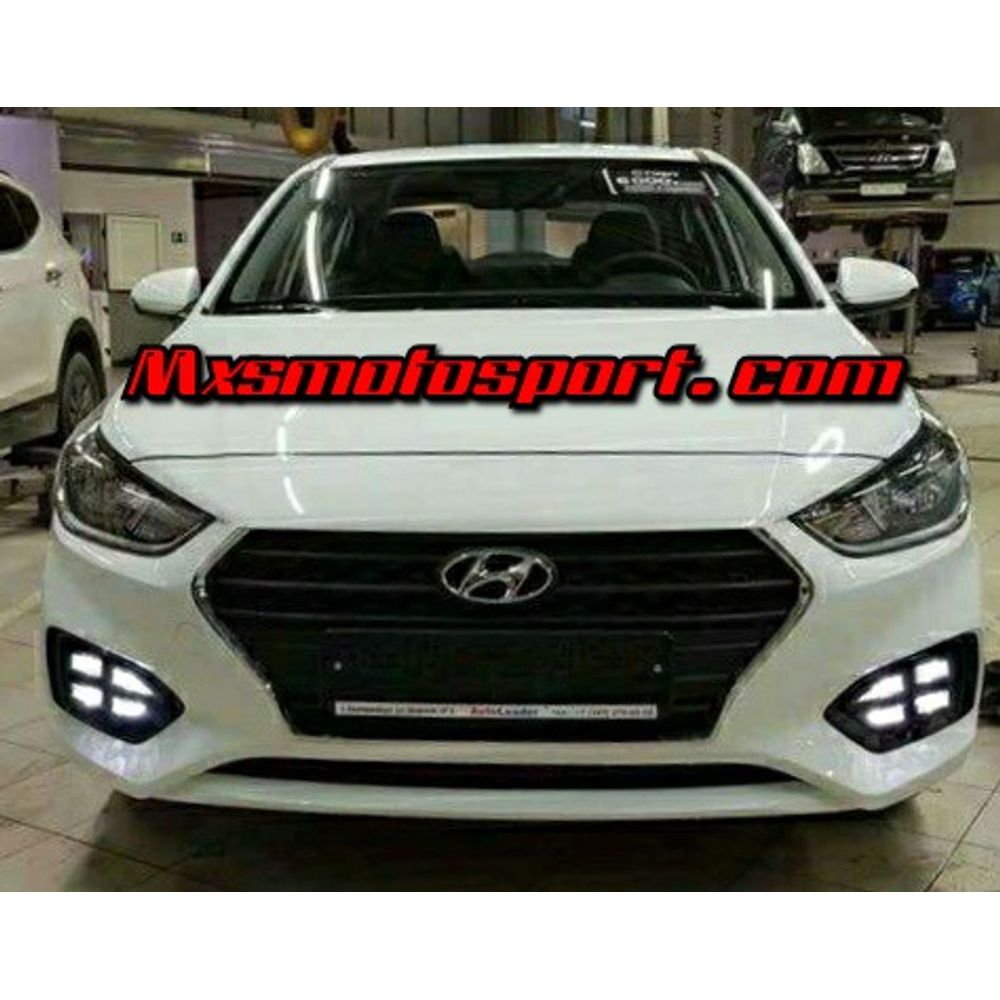 MXS2842 Hyundai Verna LED Daytime Fog Lamps With Turn Signal Mode New Version