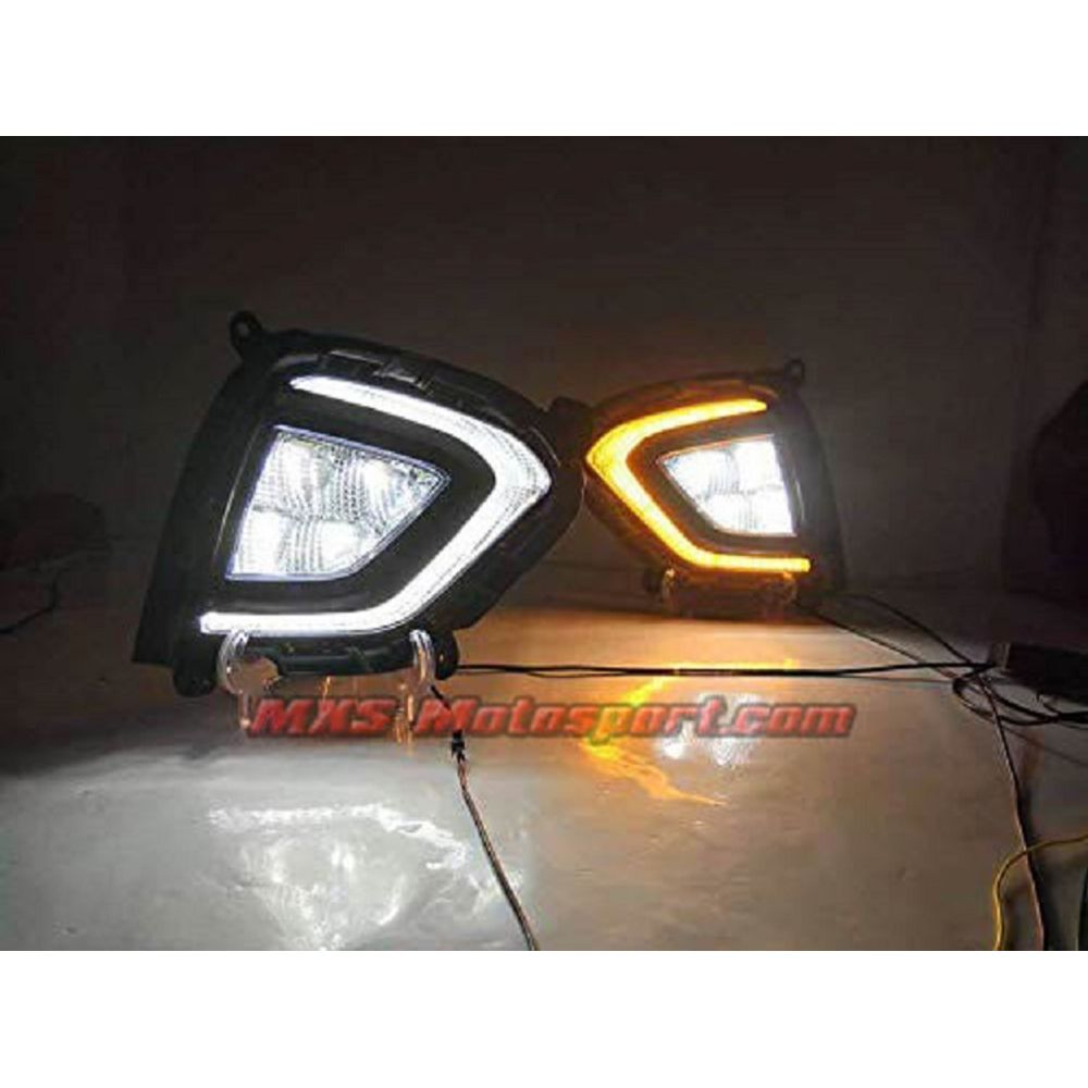 MXS2843 Hundai Creta LED Daytime DRL Fog Lamps With Turn Signal Mode 2018+