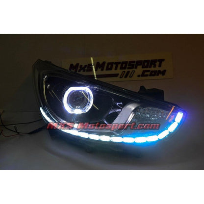 MXS2919 Hyundai Verna Fluidic LED Daytime Xenon Projector Headlights Matrix Series