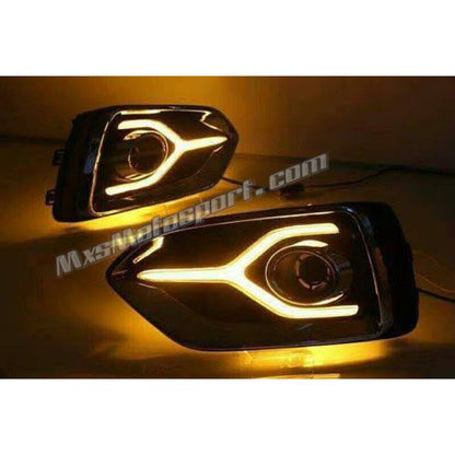 MXS2937 Hyundai Verna LED Daytime Fog Lamps With Turn Signal Mode New Version