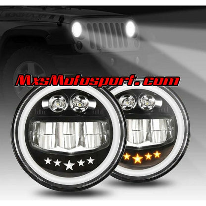 MXS3025 Cree LED Projector Headlights Mahindra Thar Jeep Wrangler