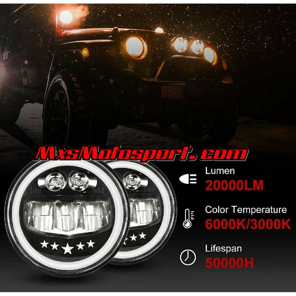 MXS3025 Cree LED Projector Headlights Mahindra Thar Jeep Wrangler