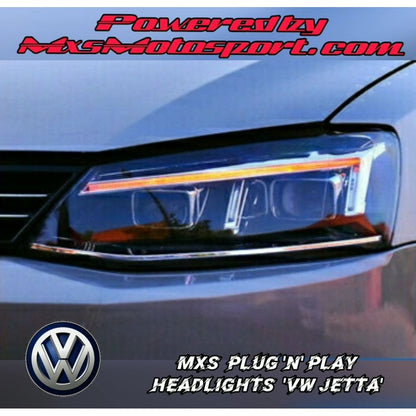 MXS3041 Volkswagen Jetta LED DRL Projector Headlights 2014