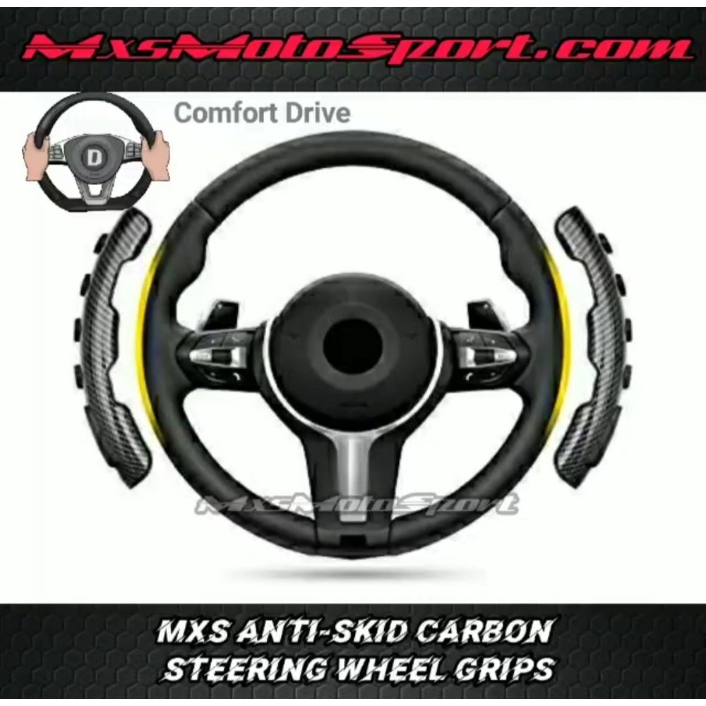 MXS3063 Anti-Skid Carbon Steering Wheel Grips