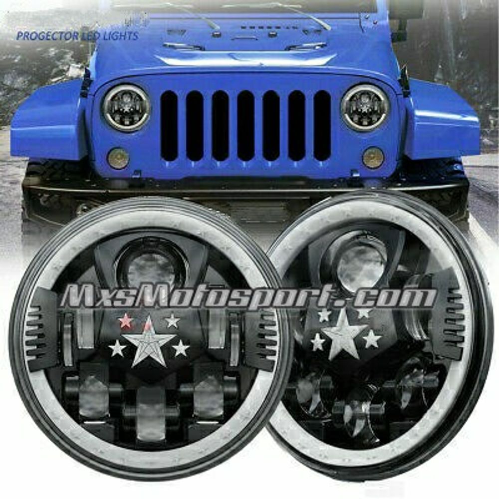 MXS3342 LED Headlights For Mahindra Thar Jeep Wrangler