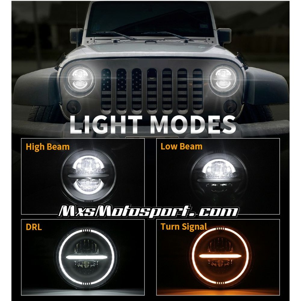 MXS3343 LED Headlights For Mahindra Thar Jeep Wrangler