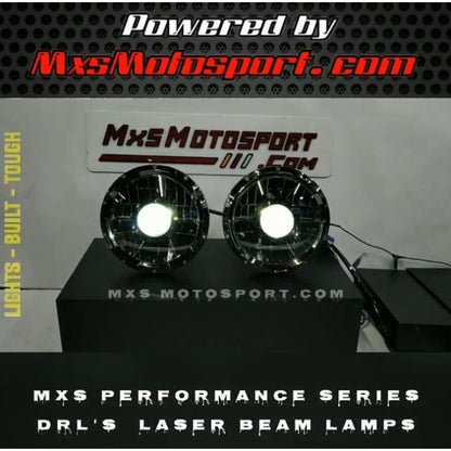 MXS3344 Retrofit For Mahindra Thar & Jeep Wrangler Laser Projector Headlight with LED Hi/Lo Dual Beam 12-24 volts for military Grade vehicles