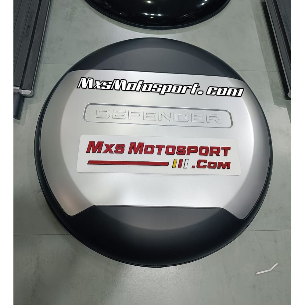 MXS3803 Spare Wheel Cover For Land Rover Defender (Silver and Black)