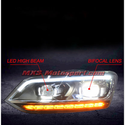 MXSHL706 Volkswagen Ameo Led Daytime Quad Projector Headlights with Matrix Turn Signal Mode