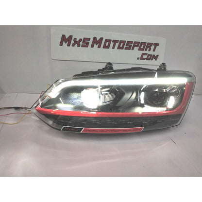 MXSHL720 Volkswagen Ameo Led Daytime Quad Projector Headlights with Matrix Turn Signal Mode