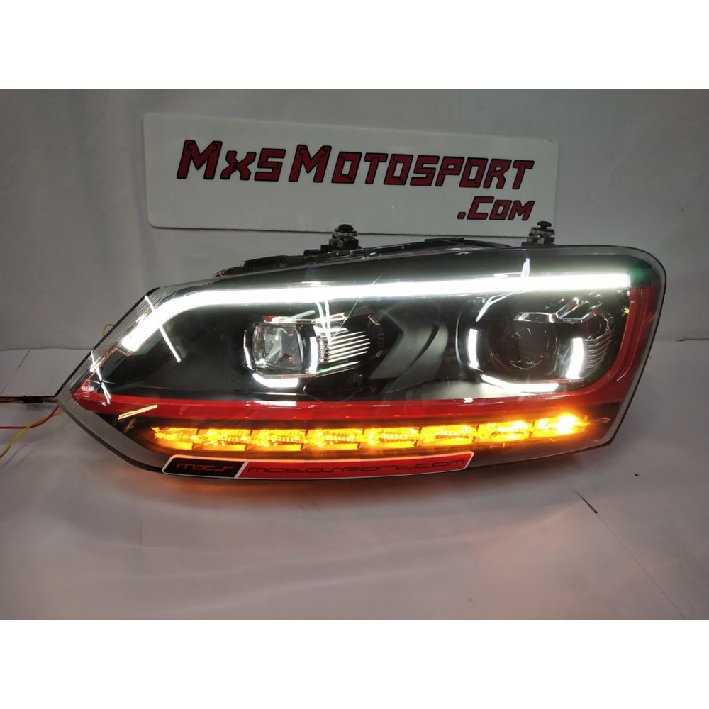 MXSHL720 Volkswagen Ameo Led Daytime Quad Projector Headlights with Matrix Turn Signal Mode