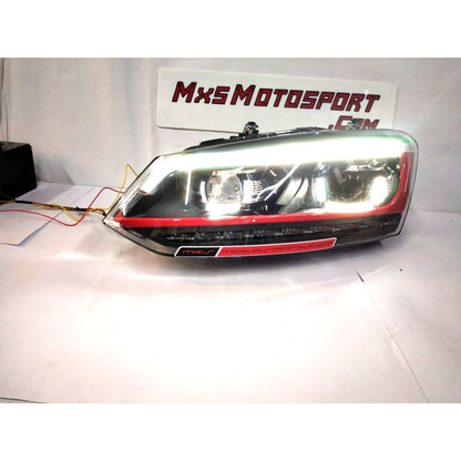 MXSHL720 Volkswagen Ameo Led Daytime Quad Projector Headlights with Matrix Turn Signal Mode