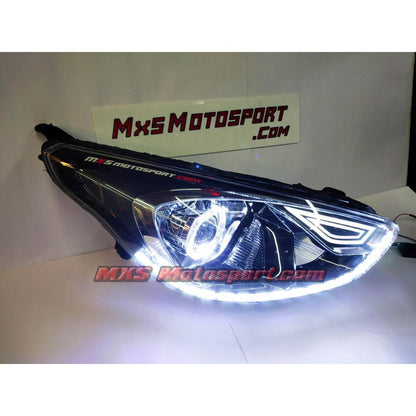 MXSHL738 Ford Aspire FreeStyle Daytime LED Projector Headlights with Matrix Turn Signal Mode