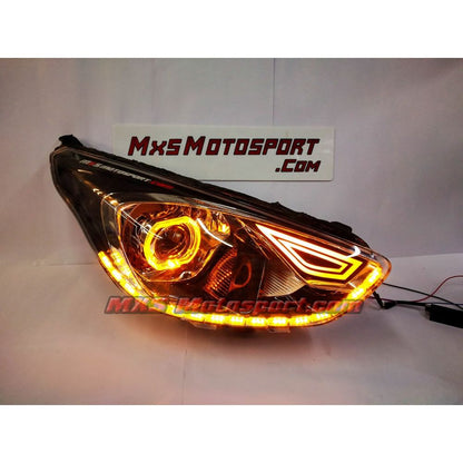 MXSHL738 Ford Aspire FreeStyle Daytime LED Projector Headlights with Matrix Turn Signal Mode