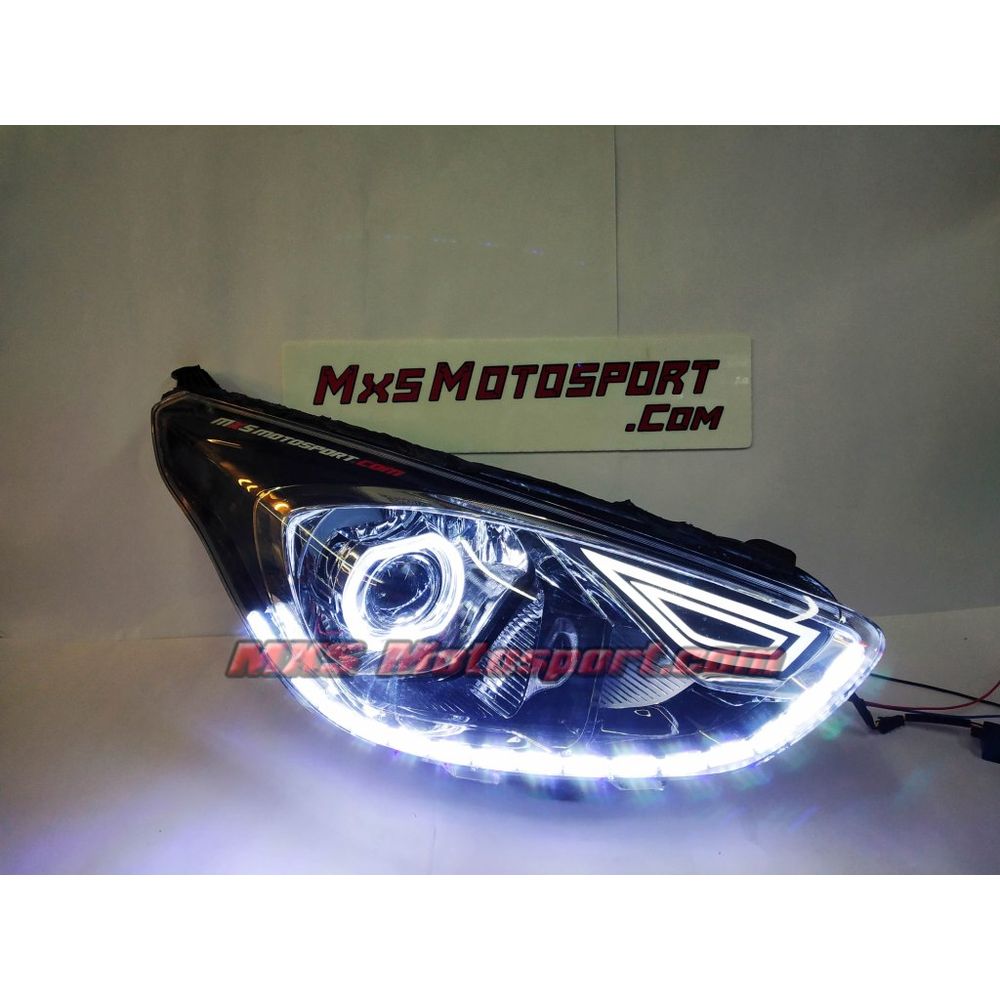 MXSHL738 Ford Aspire FreeStyle Daytime LED Projector Headlights with Matrix Turn Signal Mode