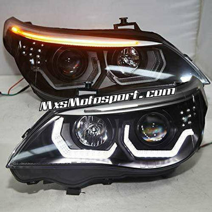 MXSHL746 BMW 5 Series E60 LED Daytime Projector Headlights 4D Look