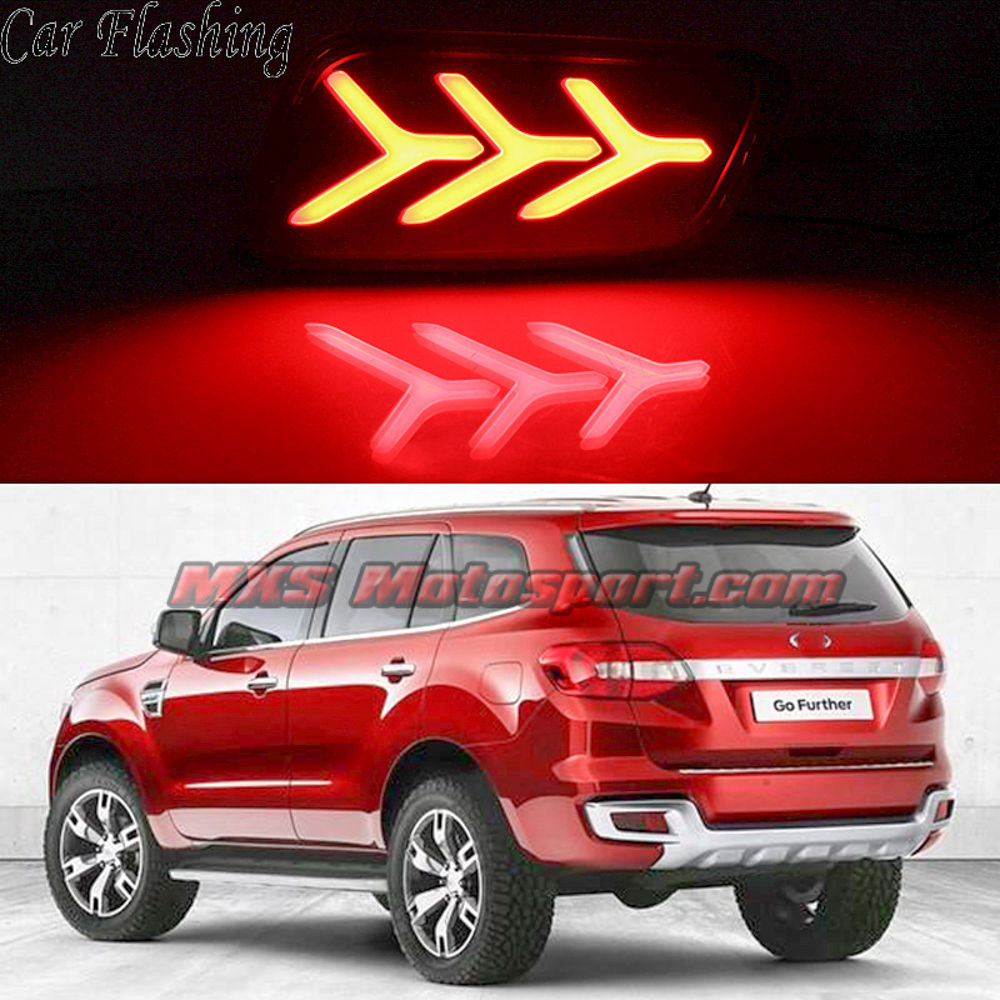 MXSTL153 Ford Endeavour Everest Rear Bumper Reflector DRL LED Tail Lights