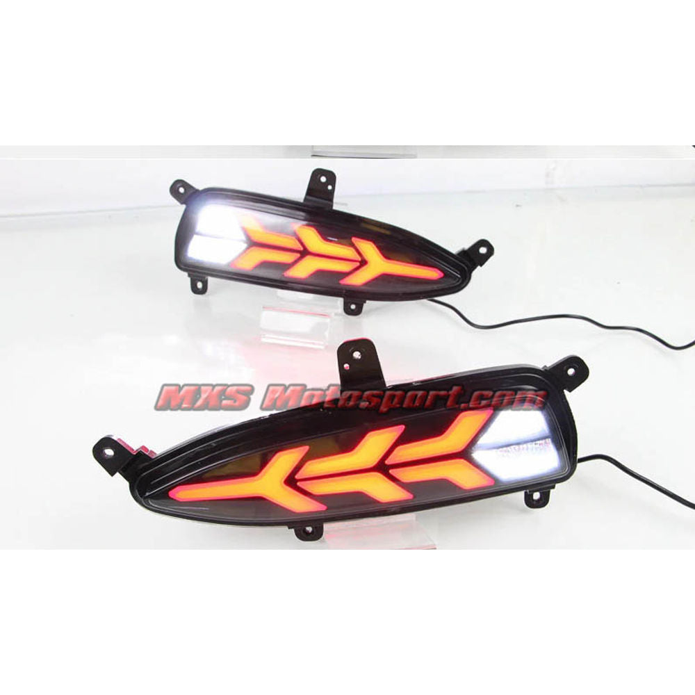 MXSTL166 Hyundai i20 Elite Rear Bumper Reflector DRL LED Tail Lights New Version