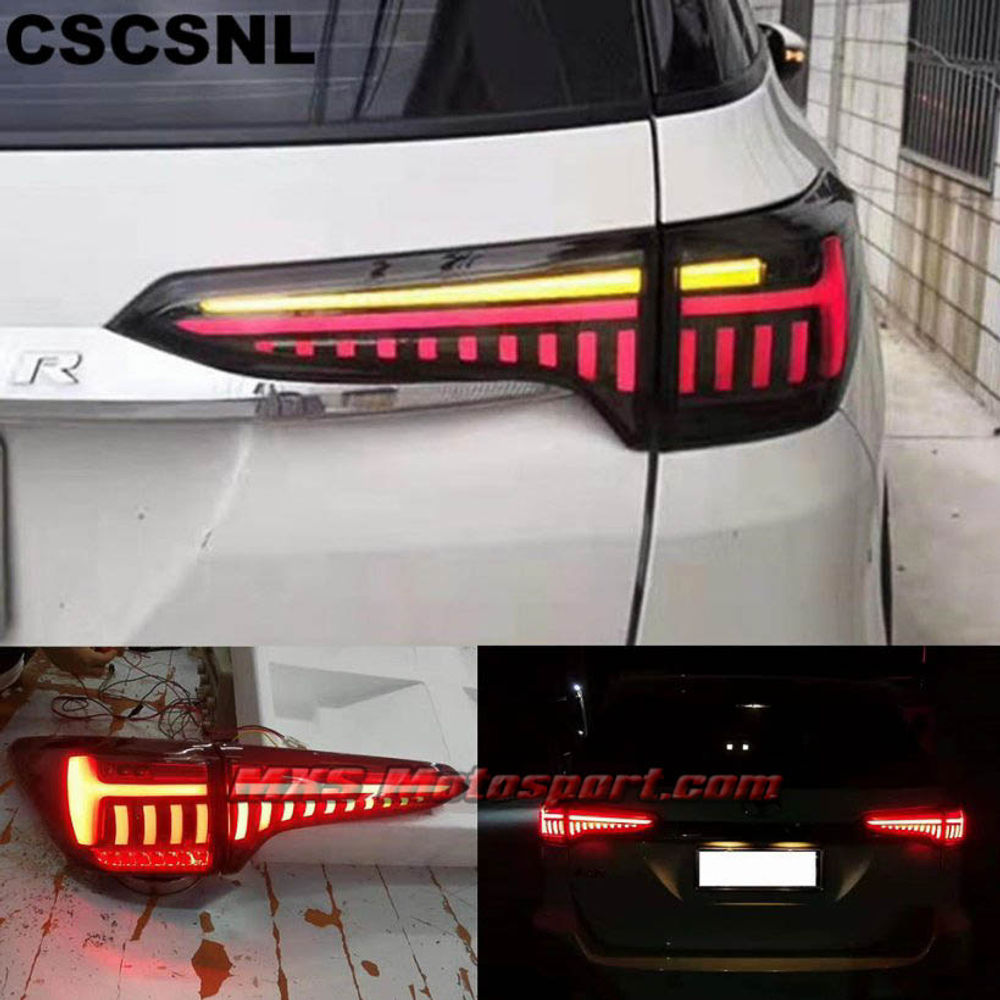 MXSTL195 Toyota Fortuner Led Tail Lights Audi A7 Inspired Knight Rider Matrix Series 2017+