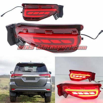 MXSTL99 Rear Bumper Reflector DRL LED Tail Lights New Version Toyota Fortuner 2017