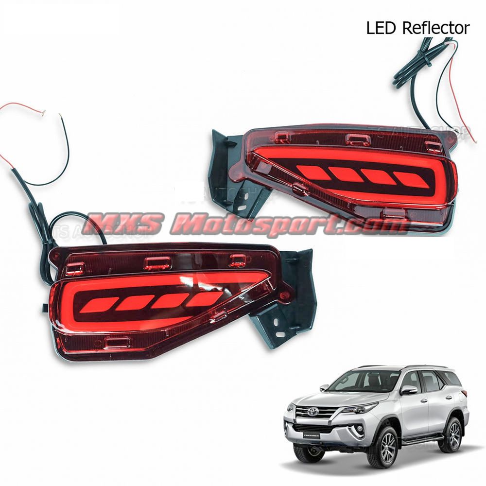 MXSTL99 Rear Bumper Reflector DRL LED Tail Lights New Version Toyota Fortuner 2017