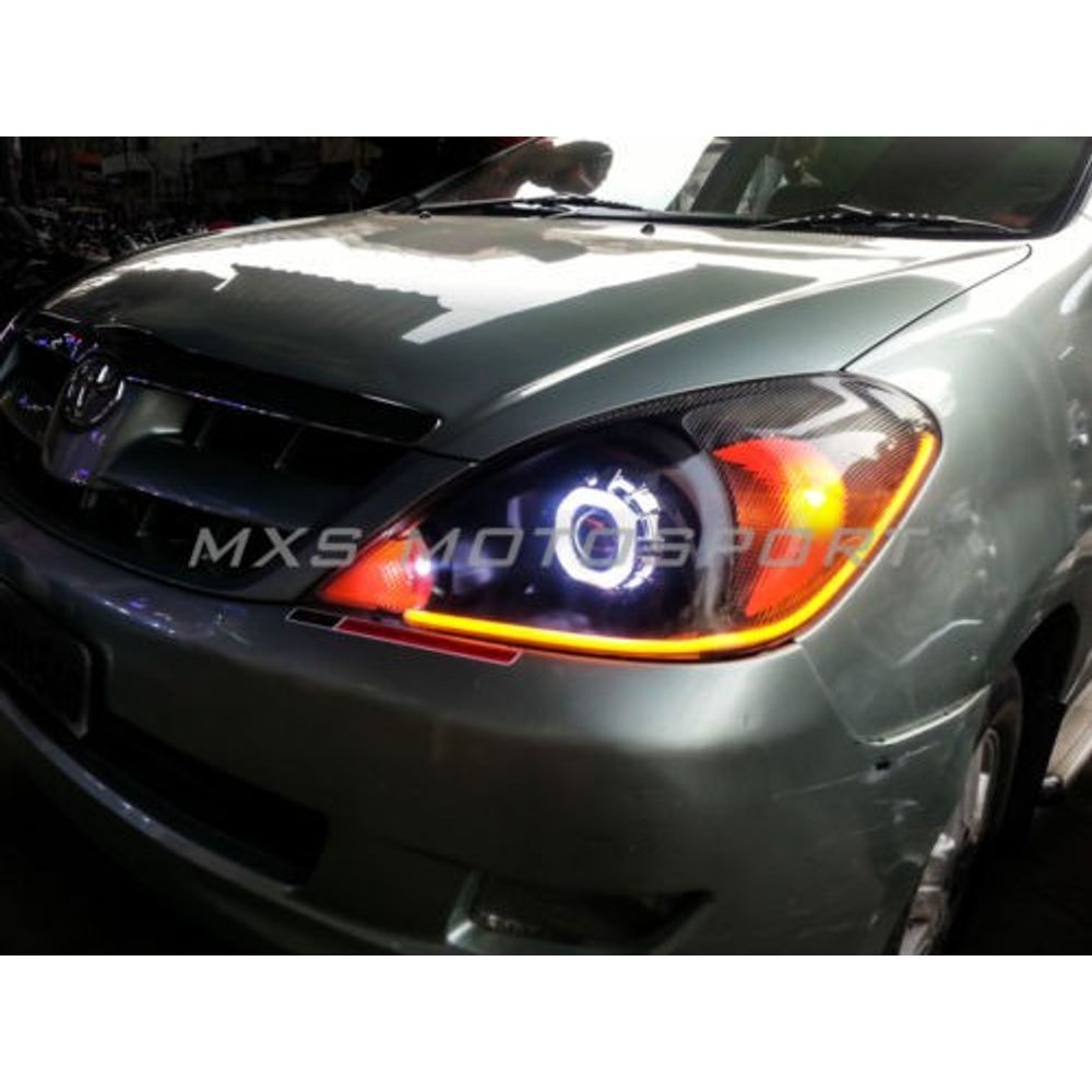 MXS1892 Audi-Style White-Amber DRL Daytime Running Light for Toyota Innova