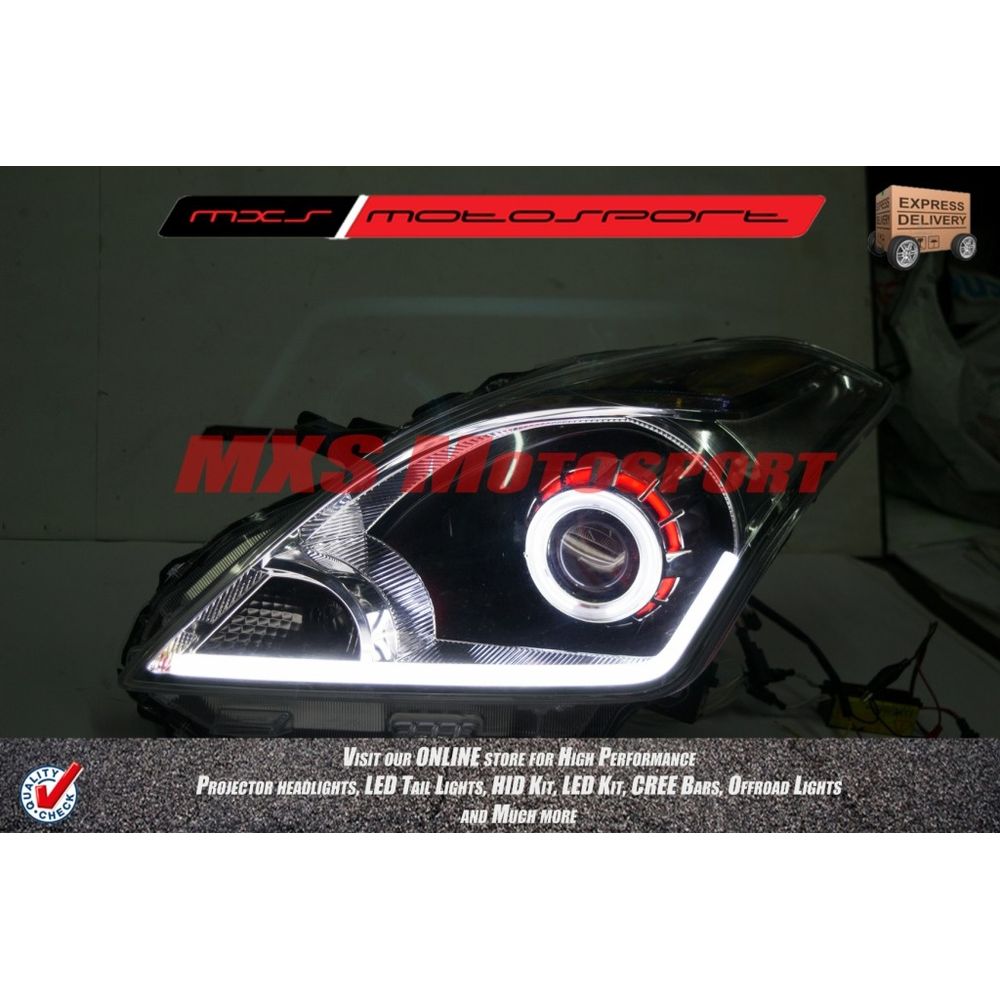 MXSHL57 Round Robitic Eye Projector Headlight With DRL Maruti Suzuki Baleno